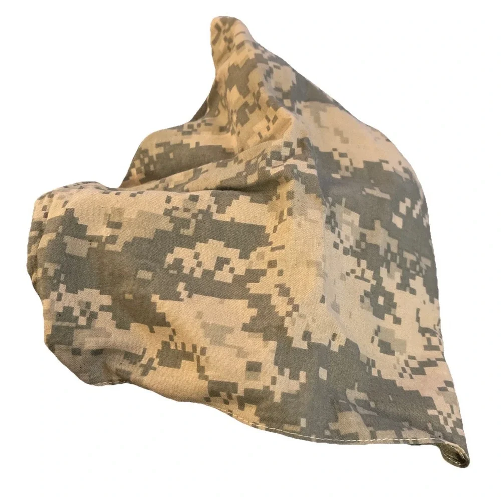 USGI Army Hat Adult 7 3/8 w/Bandana Green‎ Digital Camo Camouflage